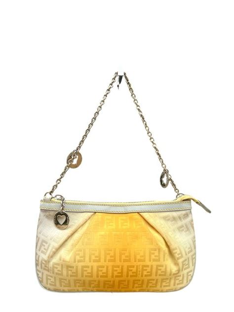 fendi zucchino canvas chain baguette|Fendi baguette monogram.